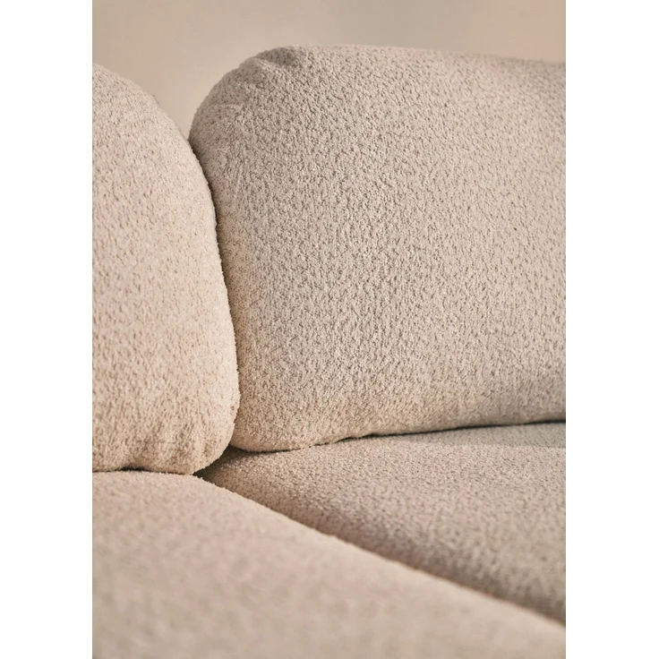 Selsey Tvoya Ecksofa mit Schlaffunktion, Ottomane links, Bouclé Hellbeige – Bild 8