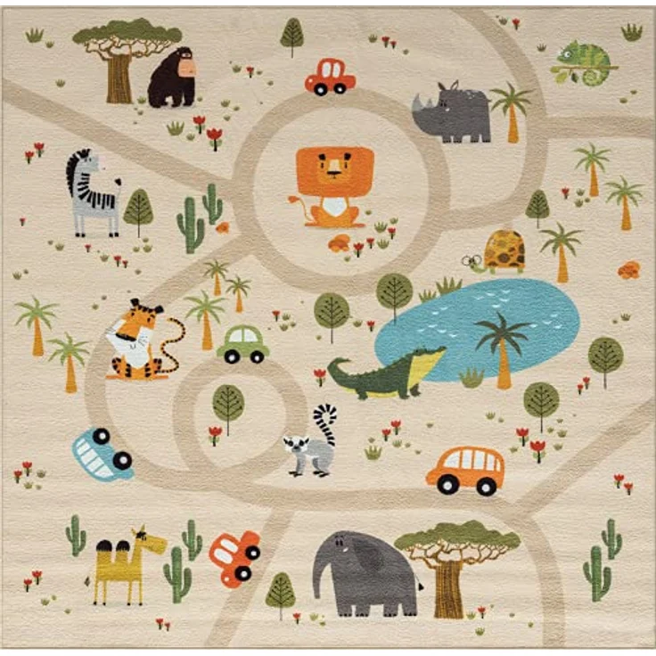 the carpet Teppich Happy Life round, rund, Höhe: 4 mm, Life Kinderzimmer Teppich Spielteppich pflegeleicht – Bild 6