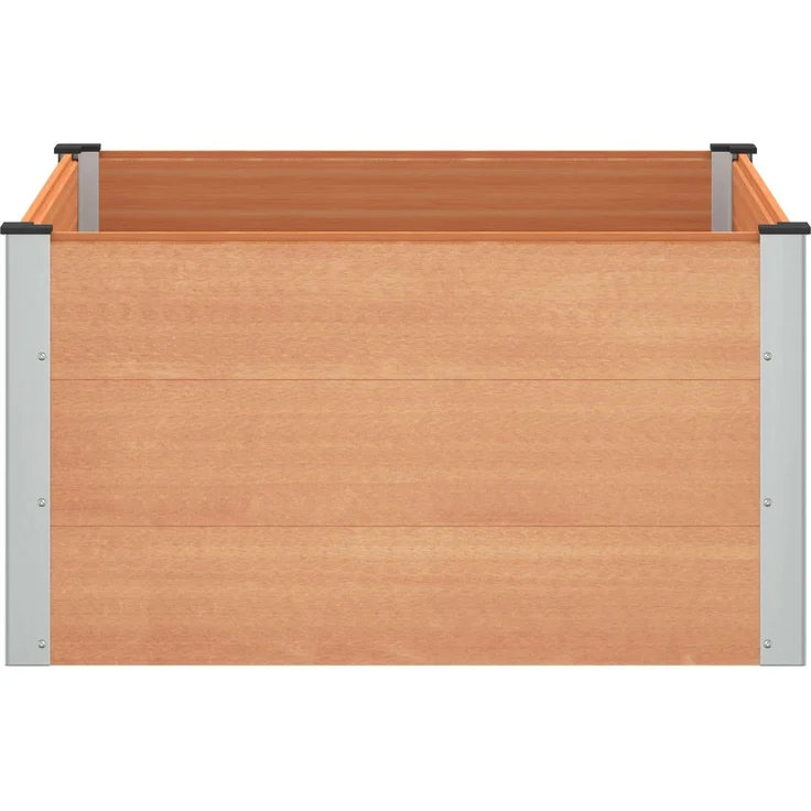vidaXL Hochbeet Braun 100 x 100 x 54 cm WPC und Aluminium 42038998 – Bild 4