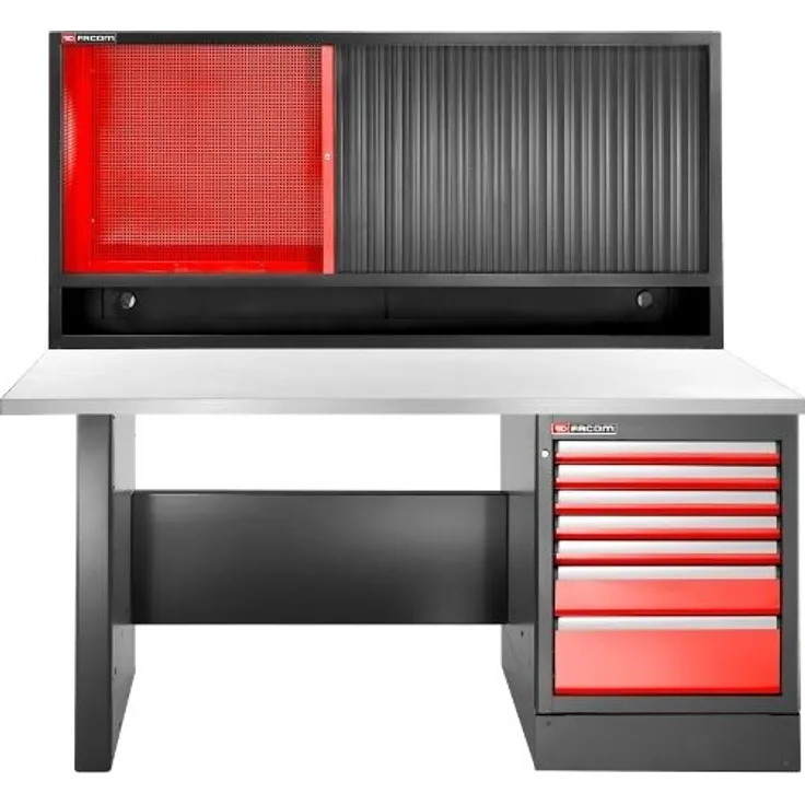 Facom JLS3 Werkbank hoch 7Schubl+Obers, INOX