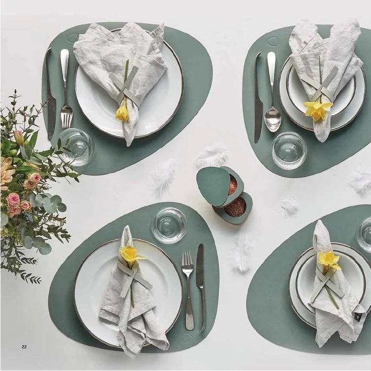 LIND DNA Platzset NUPO Tischset Curve L pastel green 37x44 cm, Table Mat Curve L Nupo Pastel Green – Bild 2