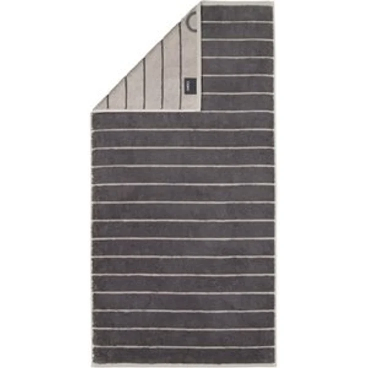 CAWÖ Handtuch - C Balance, 50x100 cm, Walkfrottier, Baumwolle, Streifen Anthrazit – Bild 6