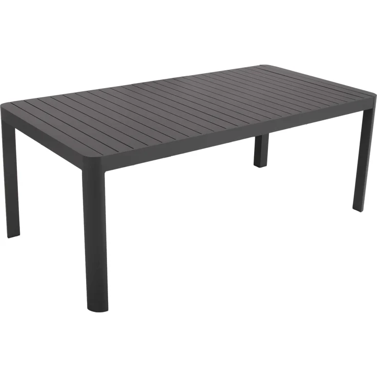Garten-Sitzgruppe BJARNE 9-tlg. - Kunststoff, Grau | Gartenmöbel-Set Gartengarnitur Garten-Essgruppe mit Freischwingerstühlen und Esstisch ausziehbar – Bild 2