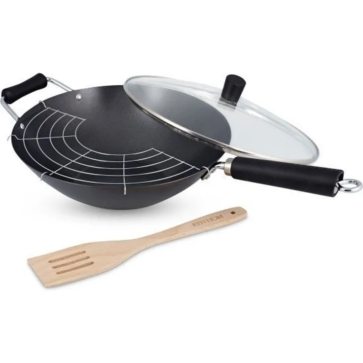 KEN HOM Wok Excellence, Stahl (Set, 3-tlg), Induktion