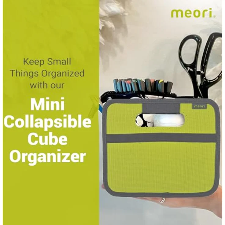Meori Aufbewahrungsbox Klappbox Ordnungssystem Faltbox Mini 1,8 l Kiwi grün Uni – Bild 3