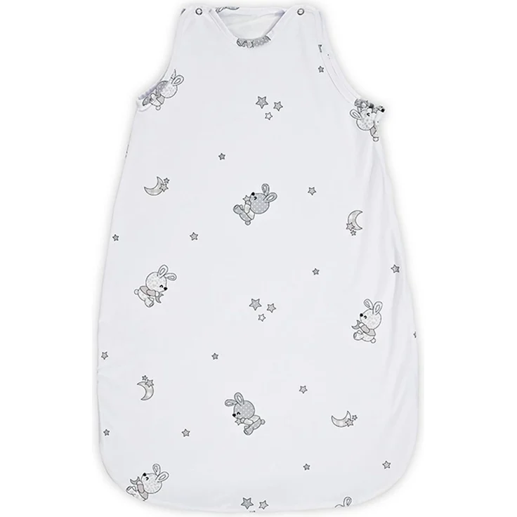 Lorelli Baby Winterschlafsack 85 cm 100% Baumwolle, 2,5 TOG, Maße 80 x 45 x 3 cm grau weiß – Bild 1