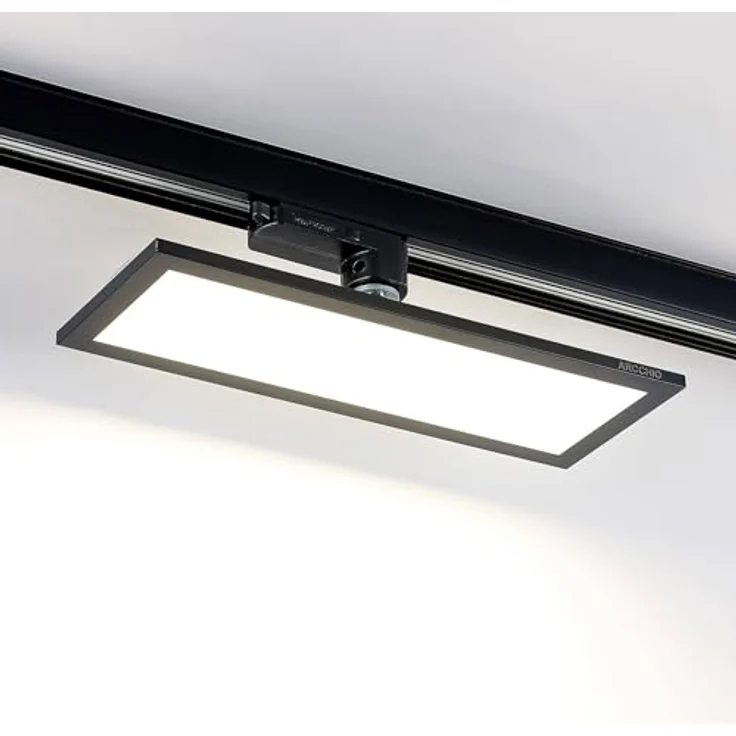 Arcchio LED Stromschienenstrahler Hairis, 1-flammig in Schwarz, moderne Arbeitszimmerleuchte mit energiesparendem LED Leuchtmittel – Bild 2