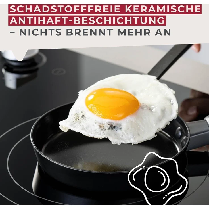 FACKELMANN Bratpfanne Pfanne 14cm Statement – Keramik-Antihaft, Aluminium, Induktion – Bild 4