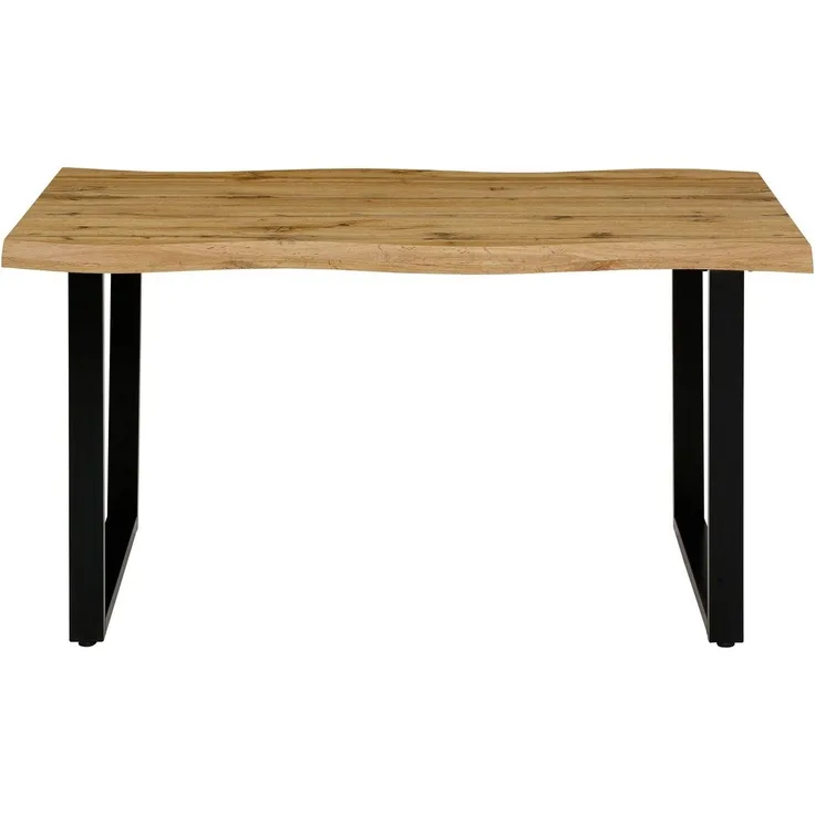 HELA Esstisch GISELLE Baumkantentisch, Küchentisch, TOPSELLER! OTTOs Choice, Kufengestell Metall, Industrial Design, 140 - 200 cm Breite, 2 Farben