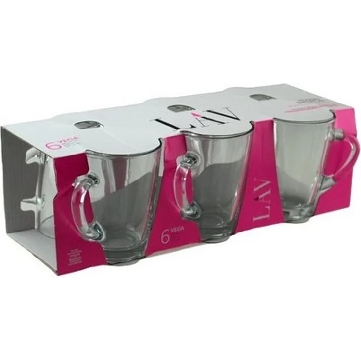 LAV Vega Teegläser mit Henkel 300 ml - 6er Set für stilvollen Teegenuss – Bild 1