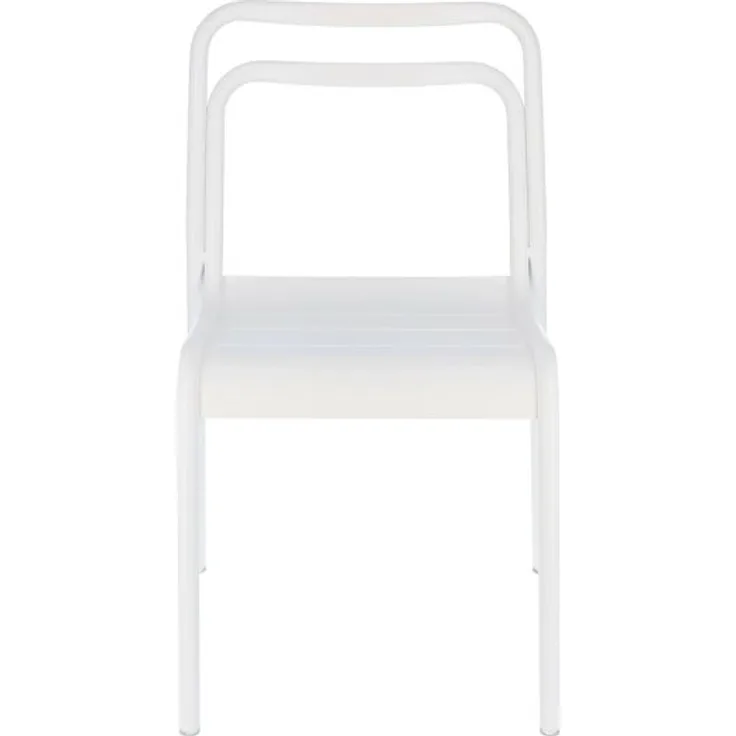 Stapelstuhl Live aus Aluminium, Weiß