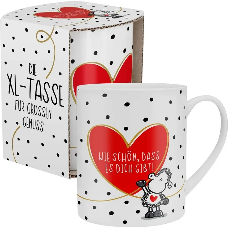 Tasse Tee- Kaffeetasse Kaffeebecher Geschenk XL 60cl Sheepworld GIBT 046219
