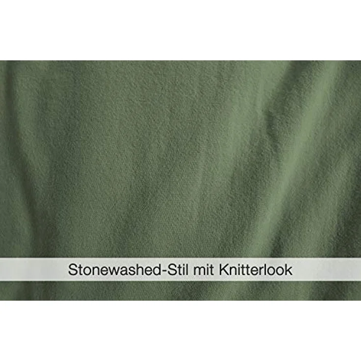 jilda-tex Bettwäsche Lissabon, Renforcé (Bio-Baumwolle), 2 teilig, unifarben, stonewashed und in vielen Farben – Bild 5