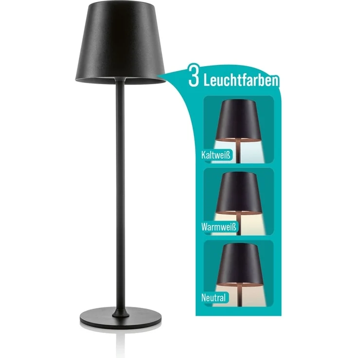 EASYmaxx LED-Tischlampe Touch 2W schwarz mit USB-C Anschluss – Bild 1