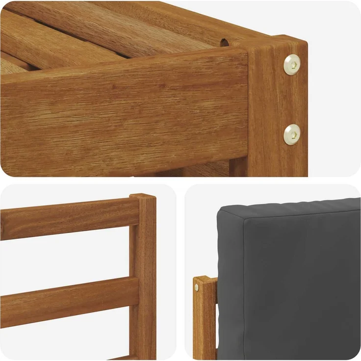 vidaXL Outdoor-Sofagarnitur 8 stk. 8-Sitzer Natur und Anthrazit 3375272 – Bild 6