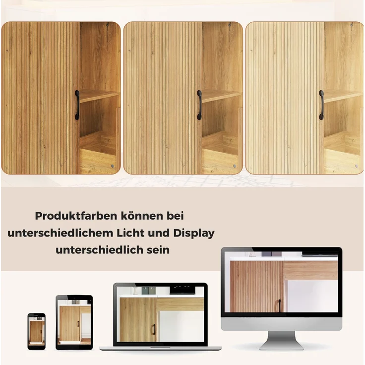 Höhenverstellbarer Schreibtisch mit Stauraum, 140x50x78/92 cm, Weiß/Eichenoptik – Bild 8