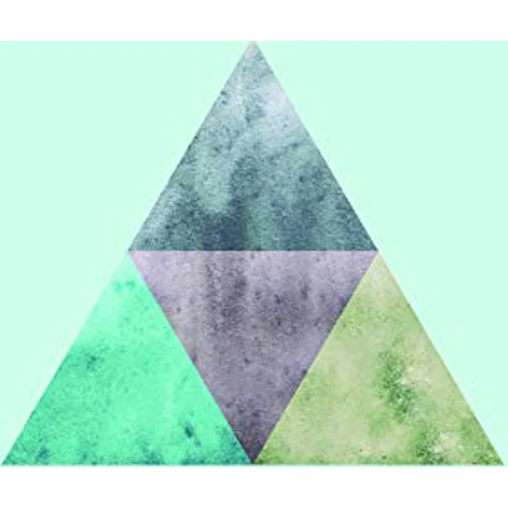 Komar Wandbild Triangles Top Blue, geometrisches Poster, 30 x 40 cm, Bild für Wohnzimmer und Schlafzimmer, ohne Rahmen, Premium-Qualität, fotorealistischer Druck, MADE IN GERMANY – Bild 1