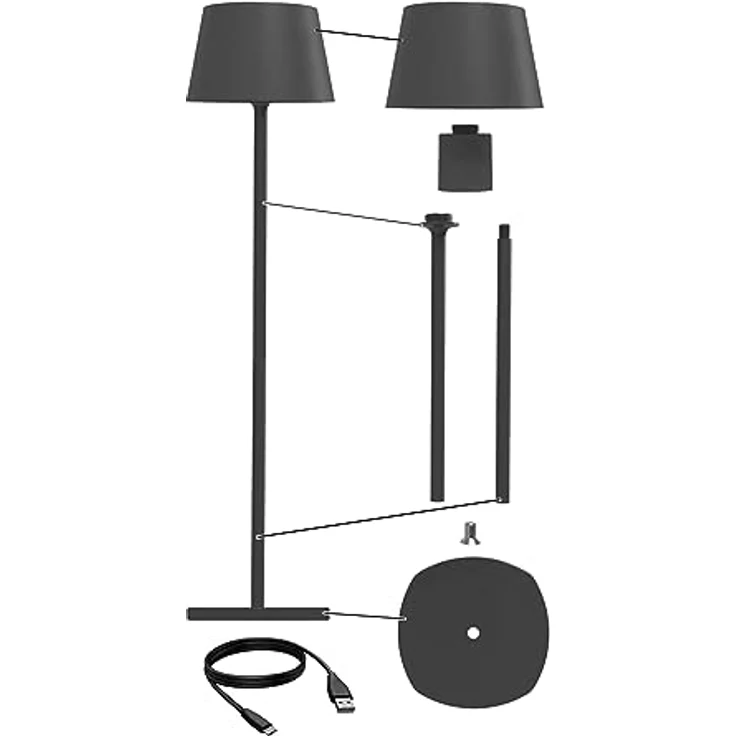 Northpoint LED Tischleuchte LED Akku Tischlampe Flaschenleuchte 3in1 45cm warmweiß – Bild 8