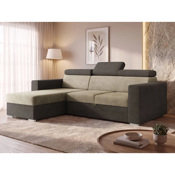 Mirjan24 Ecksofa Porabi 2rLC (Farbe: Lumo 30 + Lumo 40), 87 x 170 x 235 cm – Bild 1