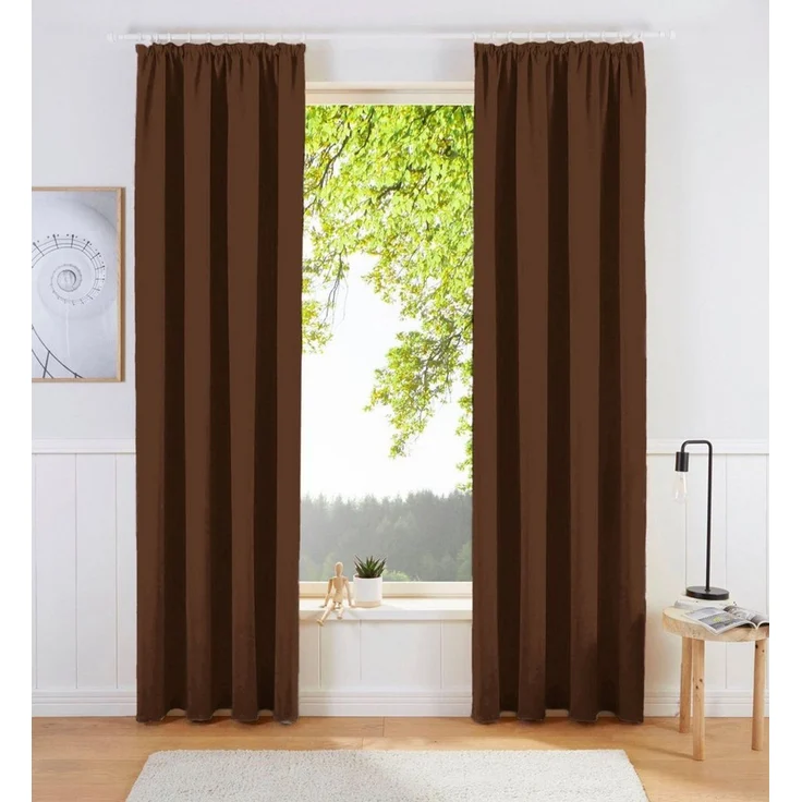 OTTO home Vorhang SOLA, Kräuselband, 1& 2er Pack, blickdicht/verdunkelnd, Topseller! (1 St), Kräuselband, verdunkelnd, Polyester, Breite:130 cm, 1 Schal, einfarbig, Verdunkelung – Bild 1