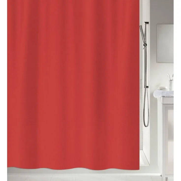 spirella Duschvorhang PRIMO Breite 180 cm, Anti-Schimmel Textil-Duschvorhang, Polyester, 180x180 cm, waschbar