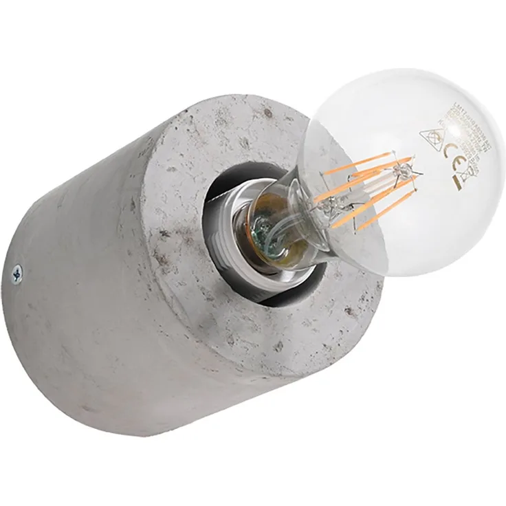 Wandlampe, Beton grau, rund, H 10 cm