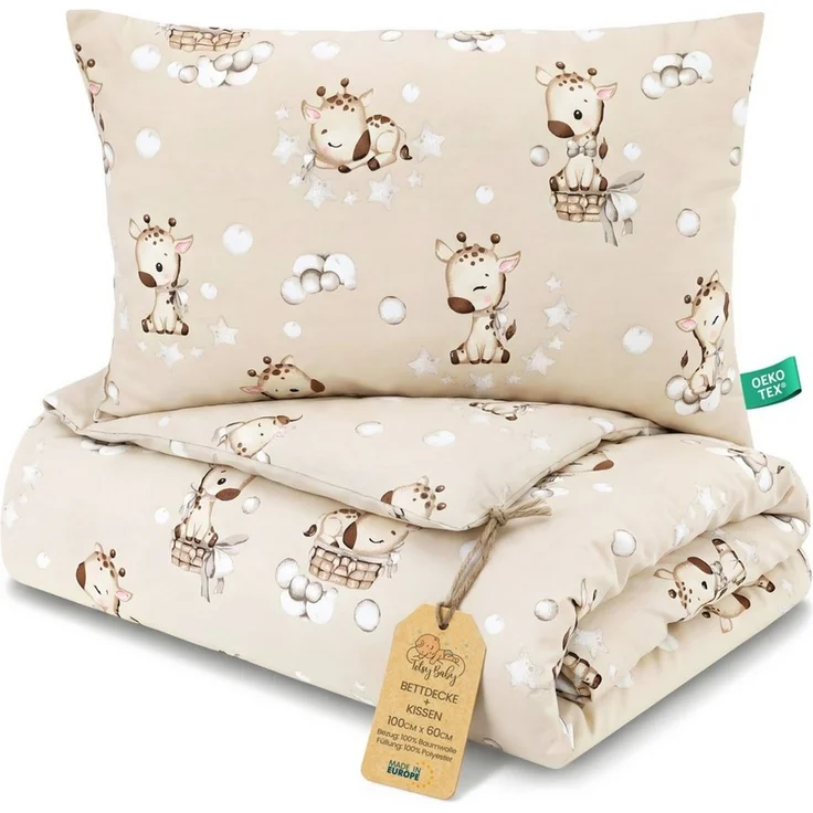 Totsy Baby Babybettwäsche Kinder Bettdecke ohne Bezug – Baby Decke und Kissen Set aus Baumwolle – Bild 1