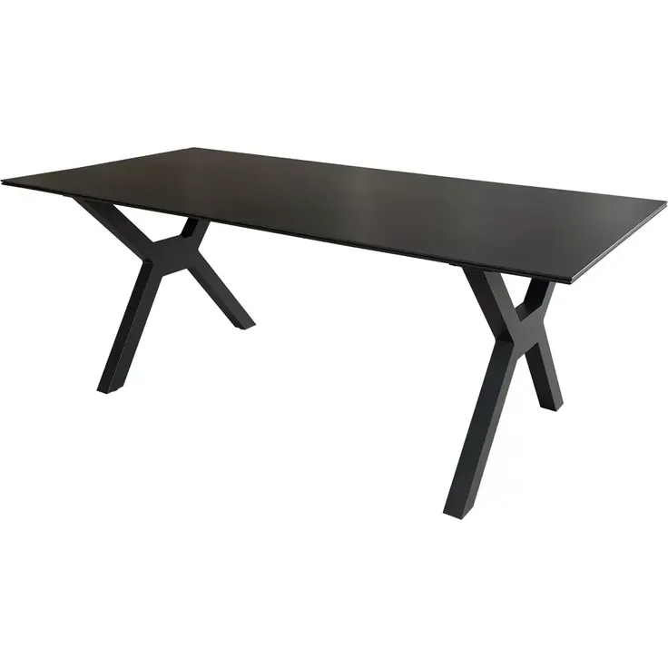 Tisch Granada 200x90cm dark grey Aluminium