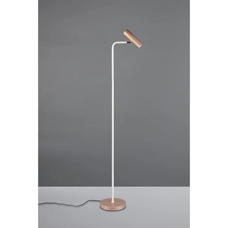 Leselampe MARLEY Metall Coffee / Weiß, Spot schwenkbar, Höhe 151cm – Bild 7