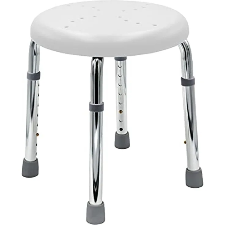 Ridder Bad-Hocker Go, weiß, höhenverstellbar, Aluminium / PE / TPR