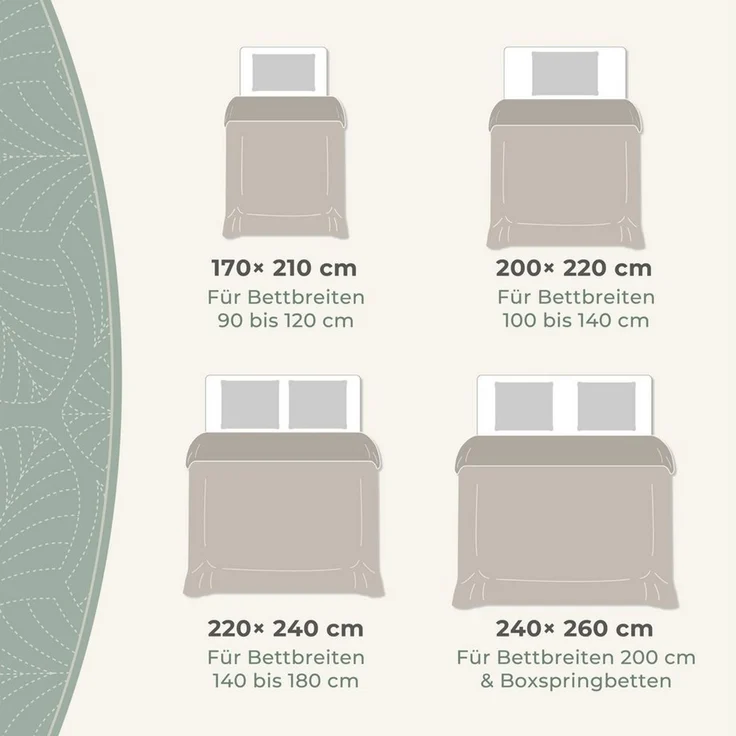 Gräfenstayn Tagesdecke Gräfenstayn Premium Tagesdecke mit nahtloser Steppung & Blatt-Design, Gräfenstayn Premium Tagesdecke mit nahtloser Steppung & Blatt-Design