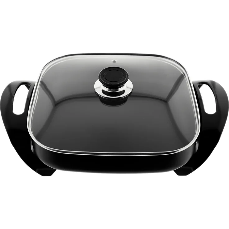 Elektrische Multifunktionspfanne 30 x 30 cm - Pizzapfanne 1500W in Schwarz – Bild 2