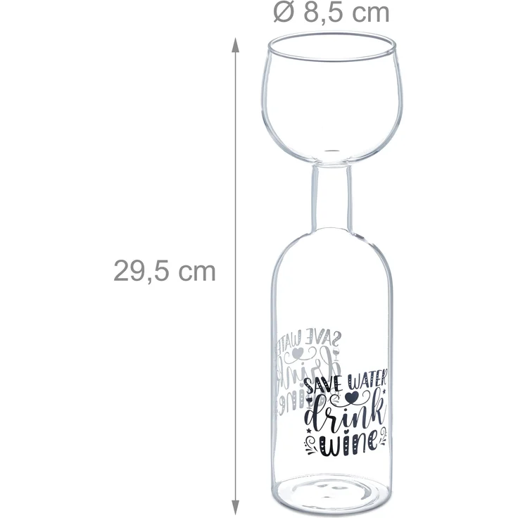 Weinflasche mit Glas 750 ml – Bild 4