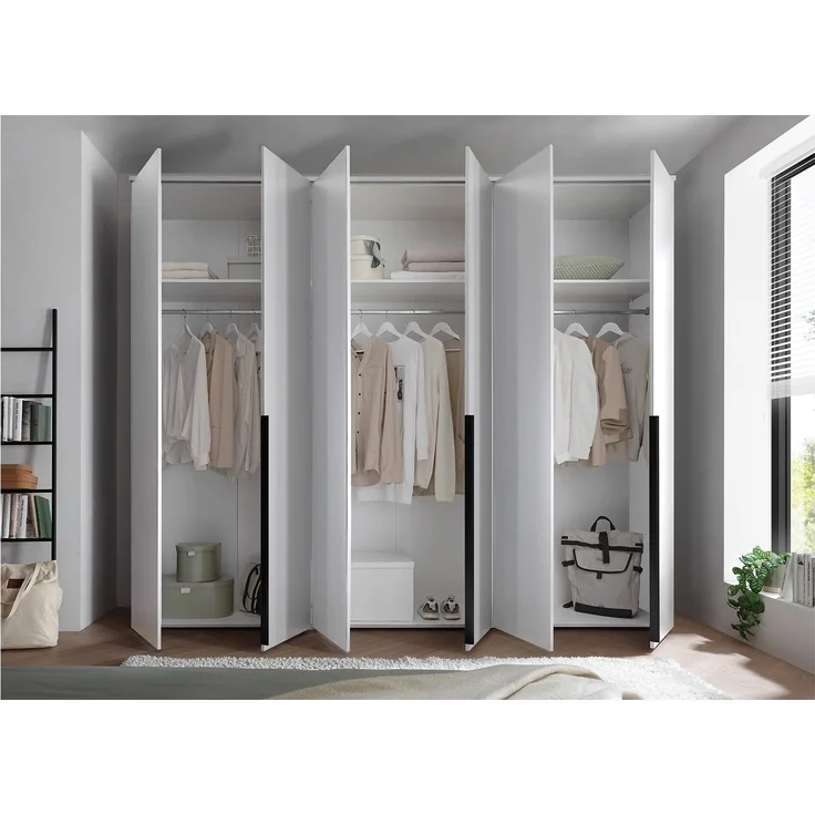 Kleiderschrank Konstanz / Kevo, Holzwerkstoff, Anthrazit, 270 x 225 x 52 cm – Bild 8