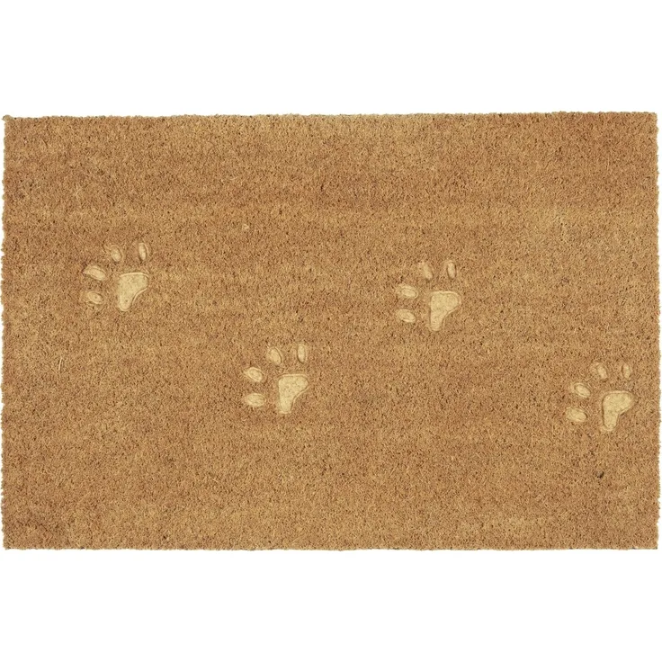 Ib Laursen - Fußmatte Türmatte Fußabtreter Hundepfoten Natur Kokos PVC 2809-00