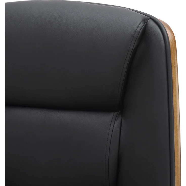 CLP Bürostuhl Yankton Kunstleder höhenverstellbar und drehbar,walnuss/schwarz – Bild 3