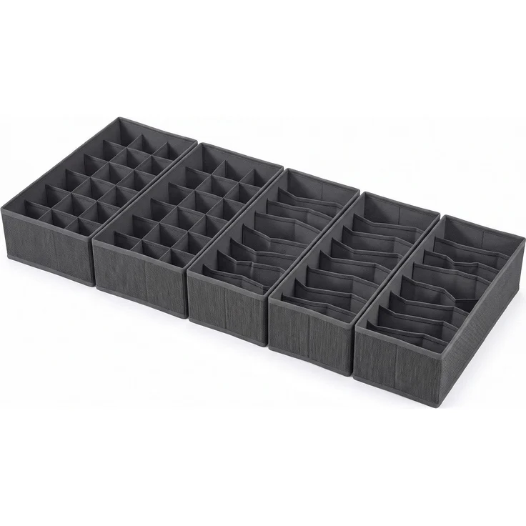 Sekey Aufbewahrungsbox Schubladen Organizer aus Vliesstoff Faltbare Aufbewahrungsboxen mit Fächer für HEMNES 108(60 Fächer) – Bild 2