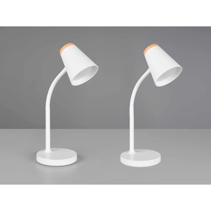 2er SET LED Schreibtischlampen Weiß flexibel biegsam, Höhe 36cm – Bild 6