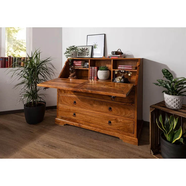 Sekretär Akazie 107x50x100 honig lackiert OXFORD #0515 – Bild 8