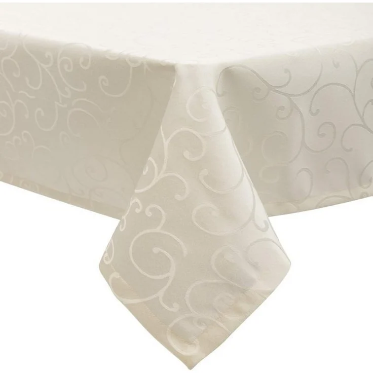 EUGAD Tischdecke (1-tlg), Damast Ornamente, mit Saum, Abwaschbar und Bügelfrei – Bild 4