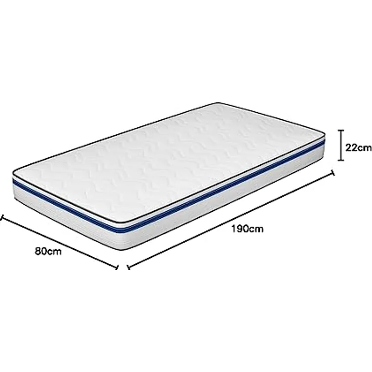 miasuite i sogni italiani Matratze 80x190 Höhe 22 cm - Memory Foam, Milbenhemmend, Hypoallergen | Easy – Bild 3