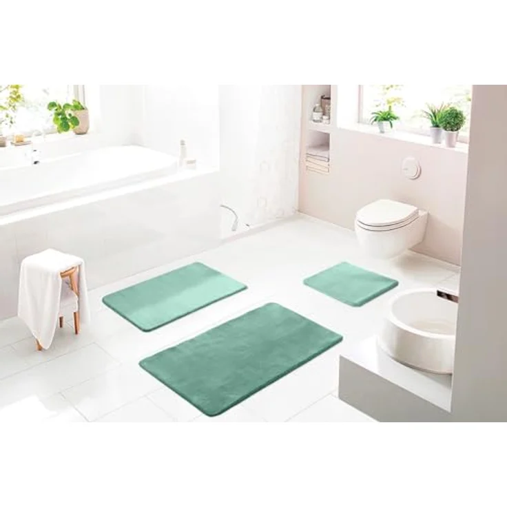 BATEX Lana Badteppich 70x120 cm resedagrün – Bild 3