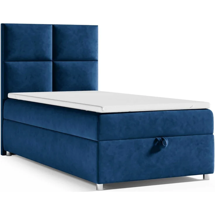 Best for Home Boxspringbett K2 SINGLE mit Bettkasten (Blau 100x200) – Bild 1