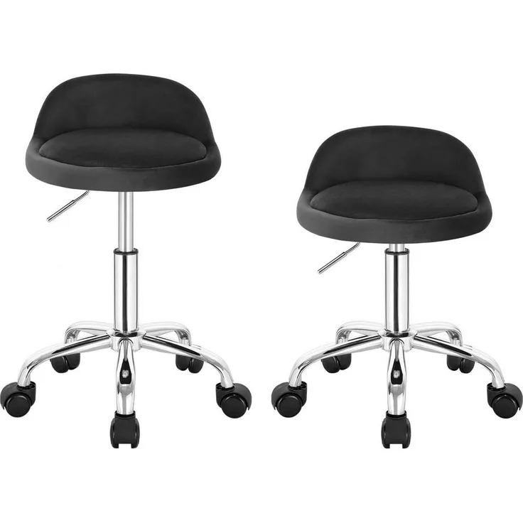 Woltu Bürostuhl, 2x mit Rollen Drehhocker höhenverstellbar Sitzhöhe 43-54,5cm