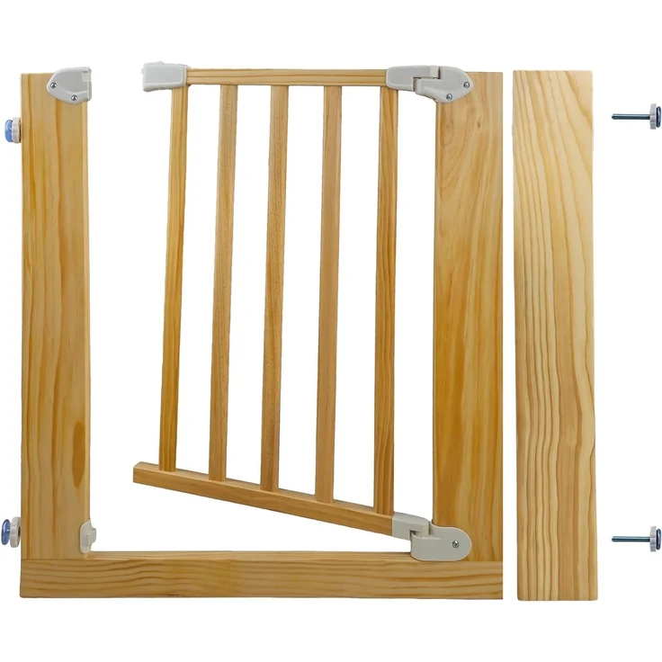 Absperrgitter Treppenschutzgitter Echtholz für 85-95cm Durchgang 77cm Hoch – Bild 4