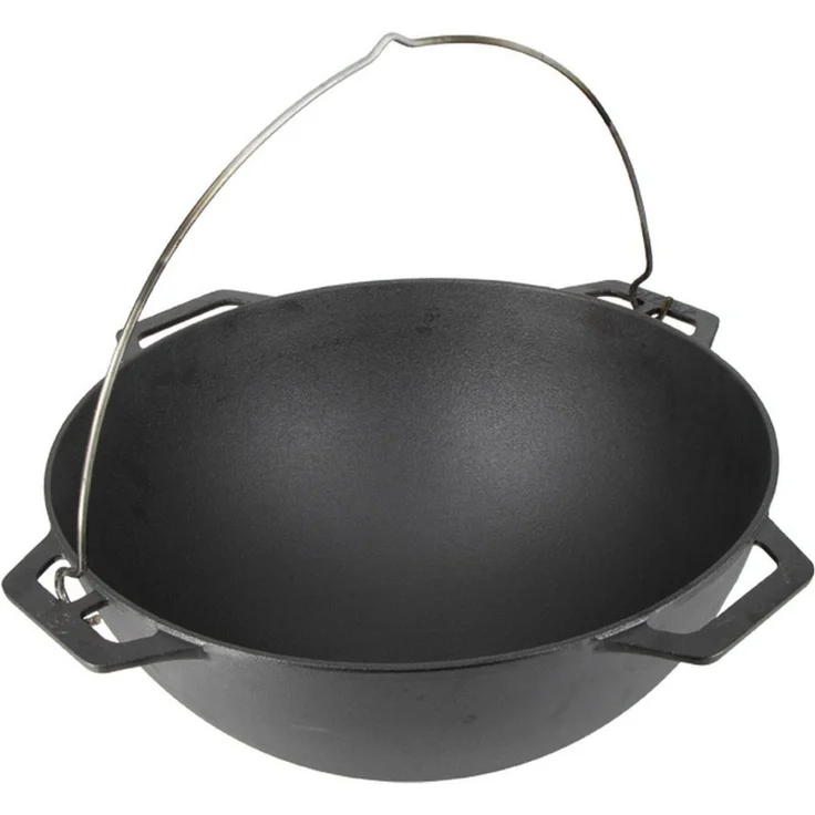 Olymp Handels GmbH Schmortopf Kasan aus Gusseisen 12L mit Henkel Camping Kazan Ø41 cm – Bild 2