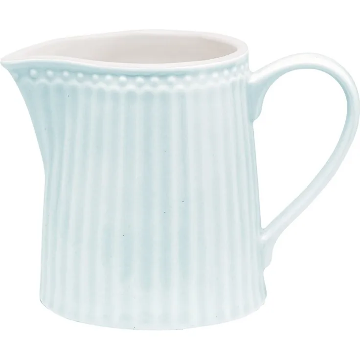 Greengate Milchkännchen Alice Pale Blue Steingut Blau
