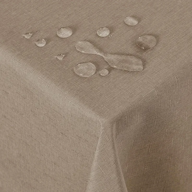 Deconovo Tischdecke Wasserabweisend Tischwäsche Lotuseffekt Tischtuch Leinenoptik (1er Set, 100 % Polyester), fleckabweisend Tischdecke pflegeleicht waschbar Table Cloth rechteckig