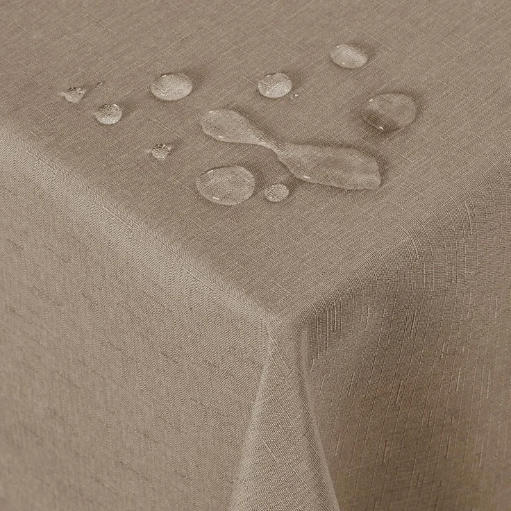 Deconovo Tischdecke Wasserabweisend Tischwäsche Lotuseffekt Tischtuch Leinenoptik (1er Set, 100 % Polyester), fleckabweisend Tischdecke pflegeleicht waschbar Table Cloth rechteckig