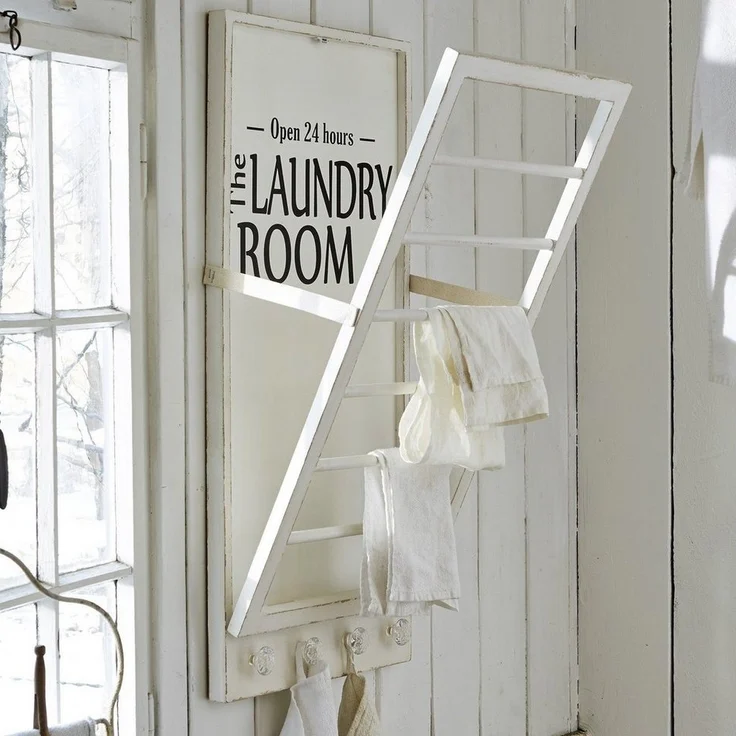 Mirabeau Badorganizer Handtuchhalter Laundry Room antikweiß – Bild 2